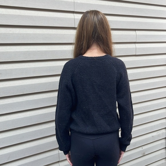 InWear Black Alpaca Wool Cardigan with Rhinestone Buttons - Women’s Size Small - Picture 9 of 9